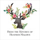 Floral Decorated Deer Square Gift Stickers Image 2 of 3